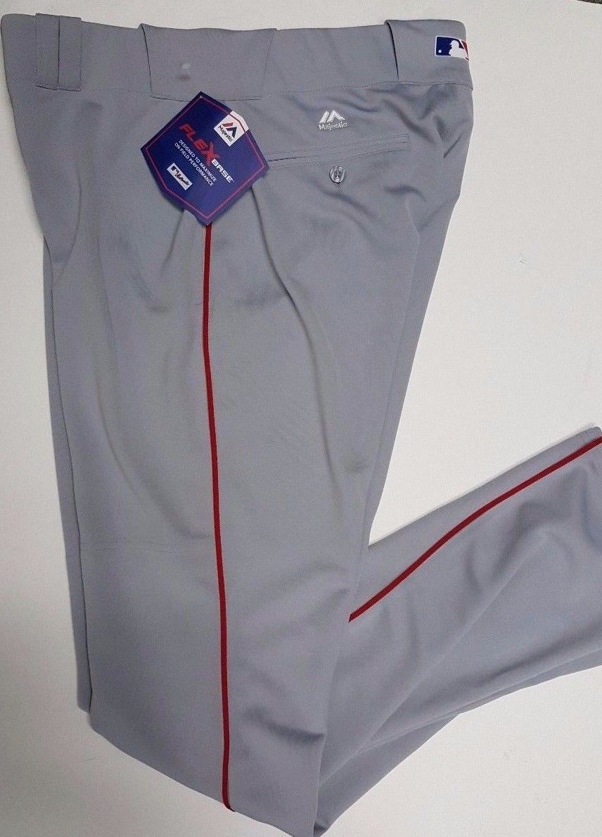 Details about   Majestic 8070 Pro Style Piped Mens Baseball Pants Gray/Red Size XLarge 