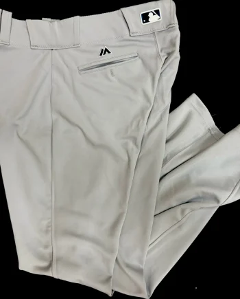 Solid Gray Majestic Authentic Collection Baseball Pants Team Issued