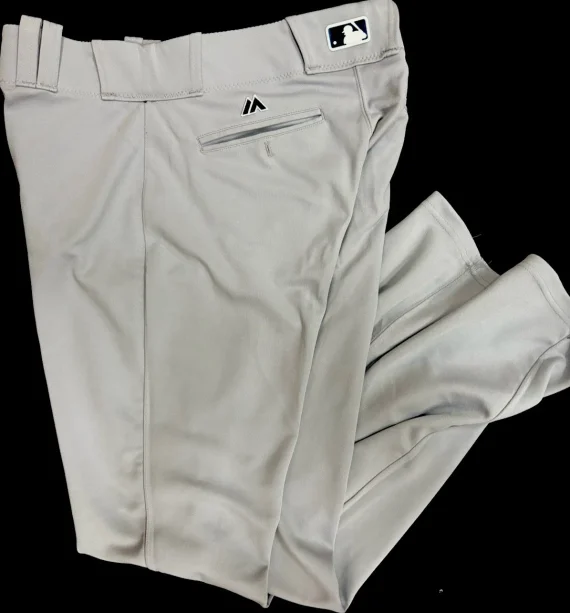 Solid Gray Majestic Authentic Collection Baseball Pants Team Issued