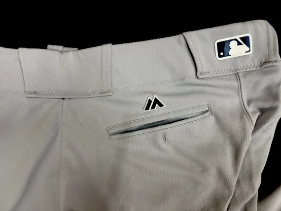 Solid Gray Majestic Authentic Collection Baseball Pants Team Issued