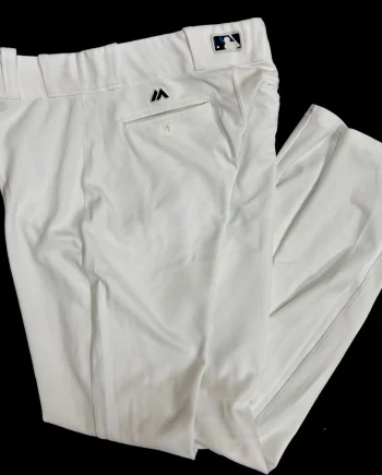 Solid White Majestic Authentic Collection Baseball Pants Team Issued