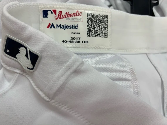 Solid White Majestic Authentic Collection Baseball Pants Team Issued
